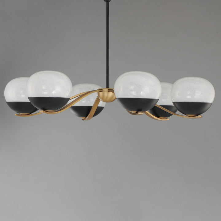 Lucerne Chandelier Black / Natural Aged Brass alternate view