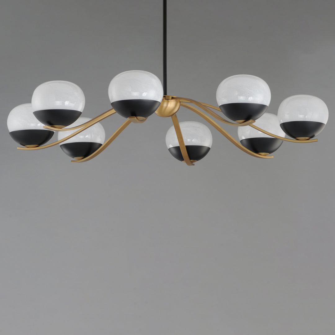 Lucerne Chandelier Black / Natural Aged Brass alternate view