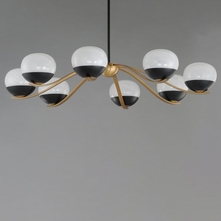 Lucerne Chandelier Black / Natural Aged Brass alternate view