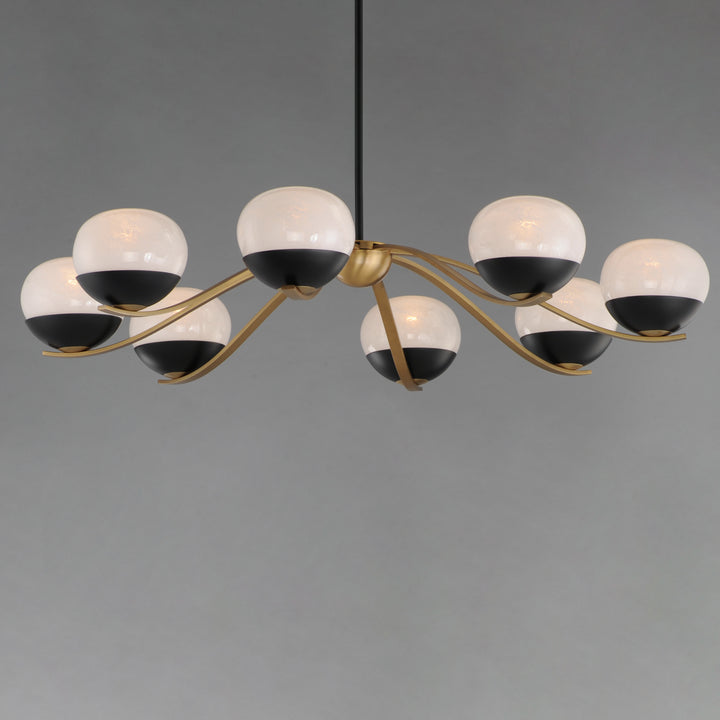 Lucerne Chandelier Black / Natural Aged Brass alternate view
