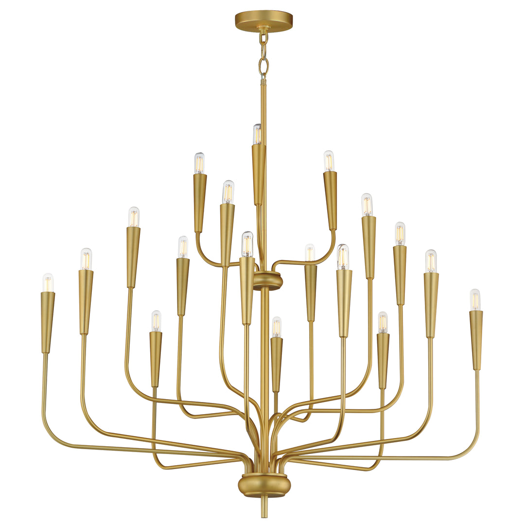 Vela Chandelier Satin Brass