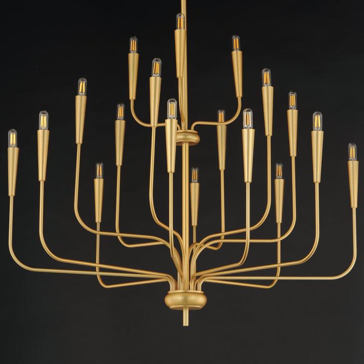 Vela Chandelier Satin Brass alternate view