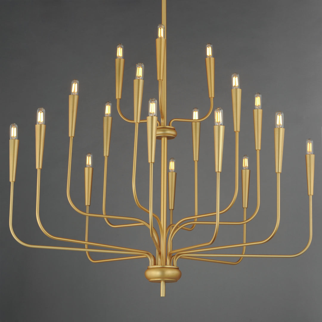 Vela Chandelier Satin Brass alternate view
