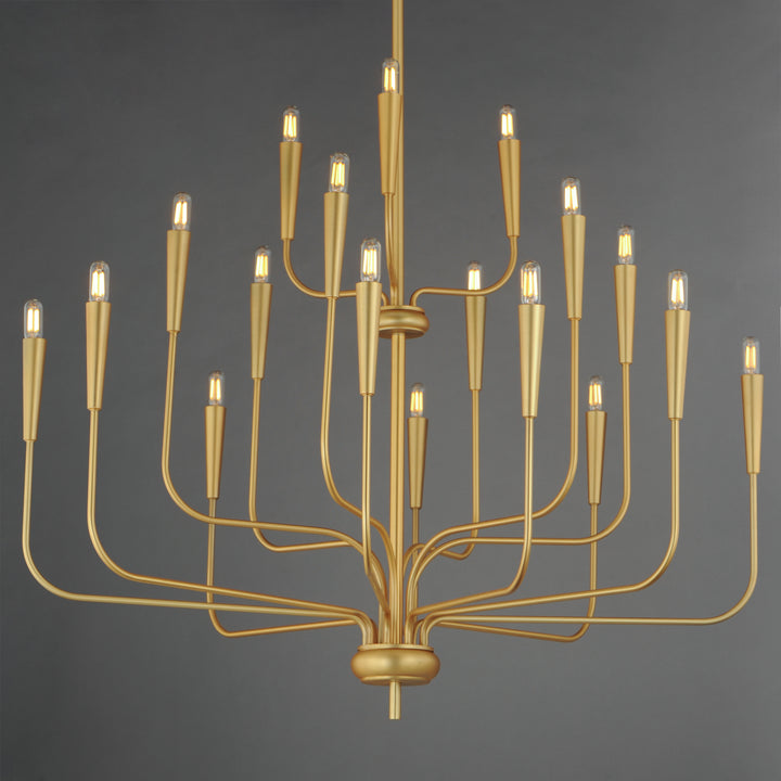 Vela Chandelier Satin Brass alternate view