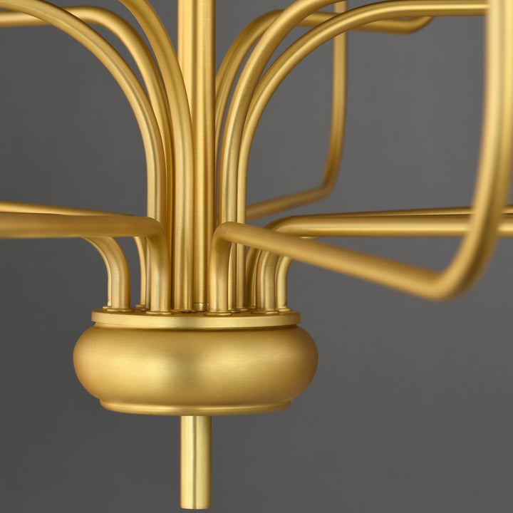 Vela Chandelier Satin Brass alternate view