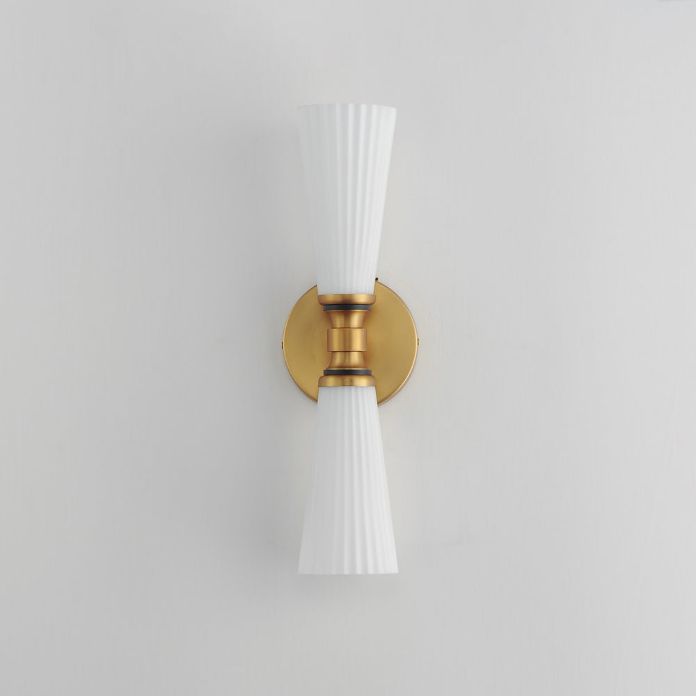 Krevat 2-Light Wall Sconce Black / Natural Aged Brass alternate view