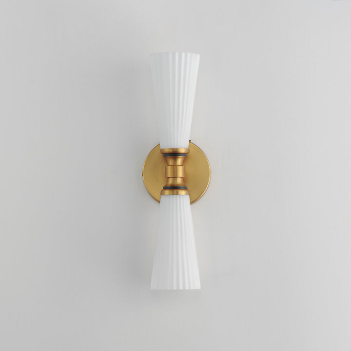 Krevat 2-Light Wall Sconce Black / Natural Aged Brass alternate view