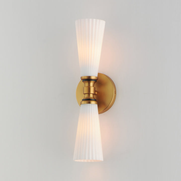 Krevat 2-Light Wall Sconce Black / Natural Aged Brass alternate view