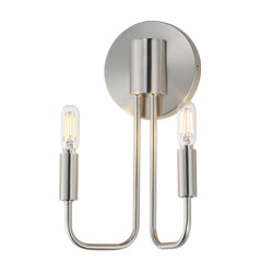 Abner 2-Light Wall Sconce Satin Nickel