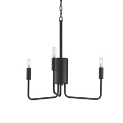 Abner 3-Light Chandelier Black