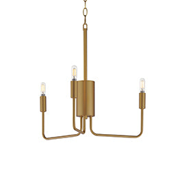 Abner 3-Light Chandelier Natural Aged Brass