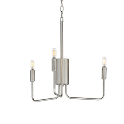 Abner 3-Light Chandelier Satin Nickel