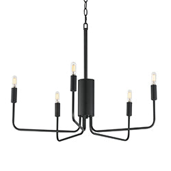 Abner 5-Light Chandelier Black