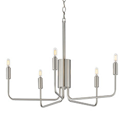 Abner 5-Light Chandelier Satin Nickel