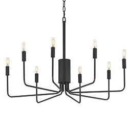 Abner 8-Light Chandelier Black