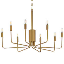 Abner 8-Light Chandelier Natural Aged Brass