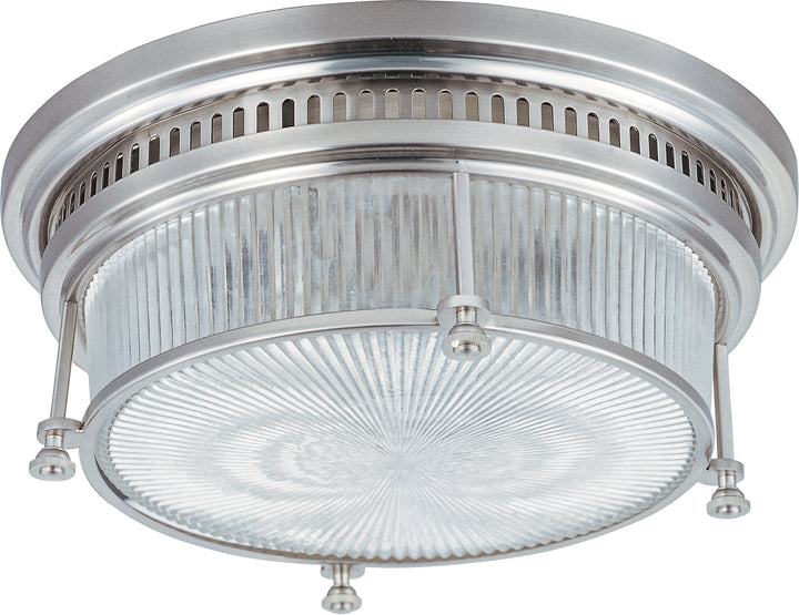 Hi-Bay 2-Light Flush Mount Satin Nickel