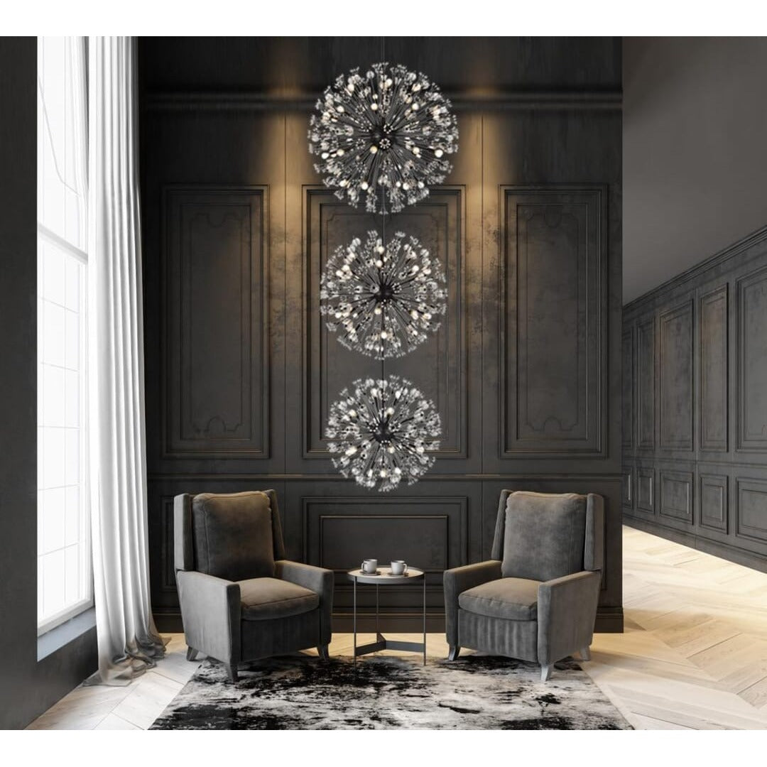 Vera Crystal Chandelier in Black by Elegant