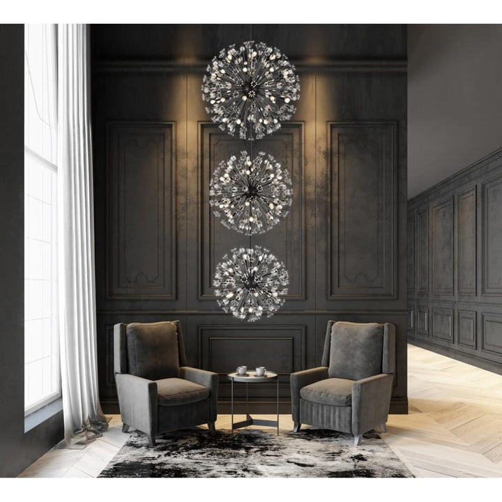 Vera Crystal Chandelier in Black by Elegant