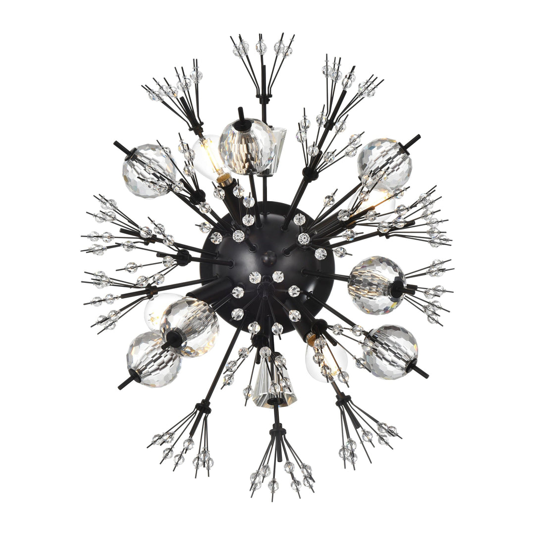 Vera Crystal Wall Sconce in Black by Elegant