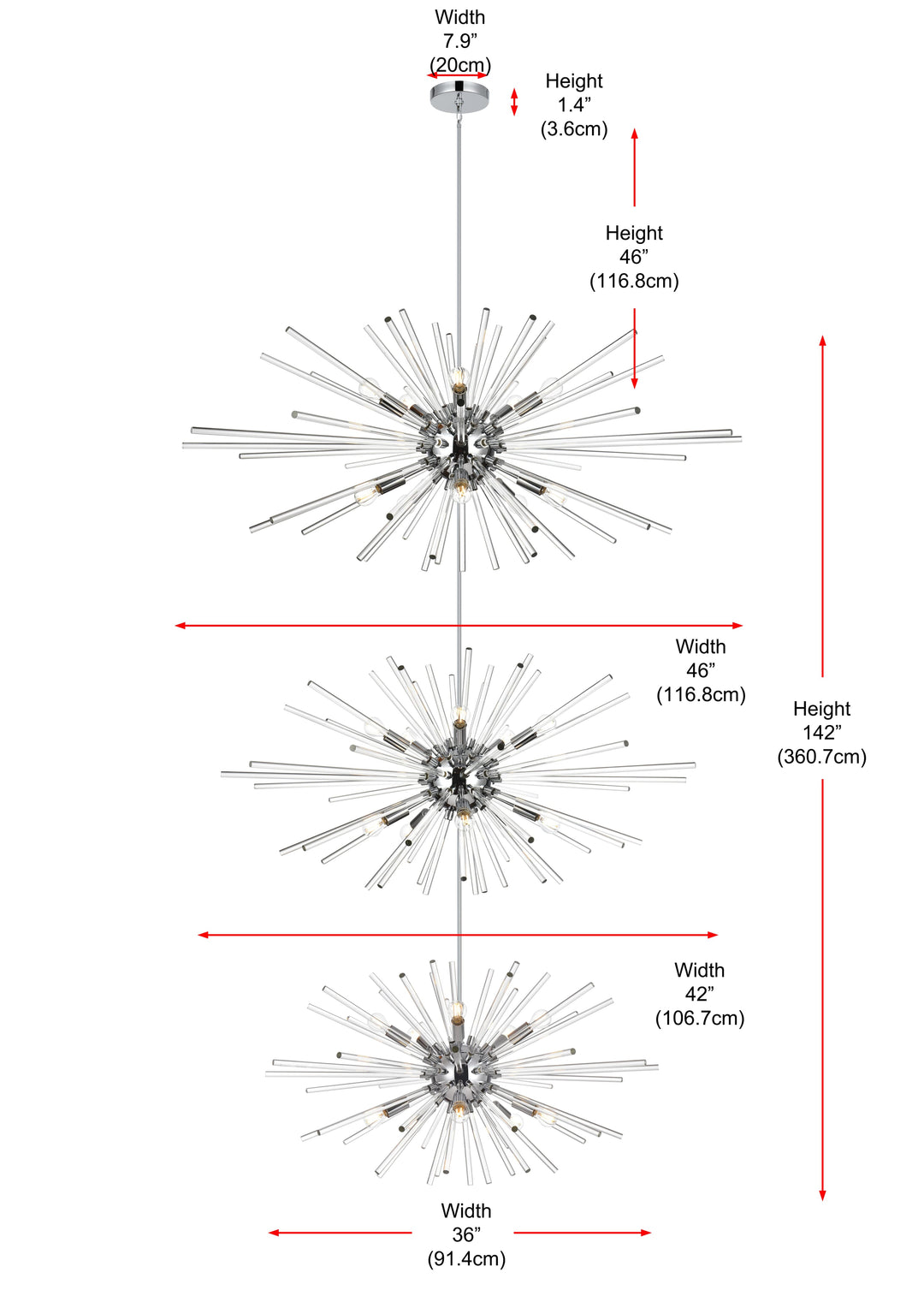 Sienna Crystal Chandelier by Elegant - view 20