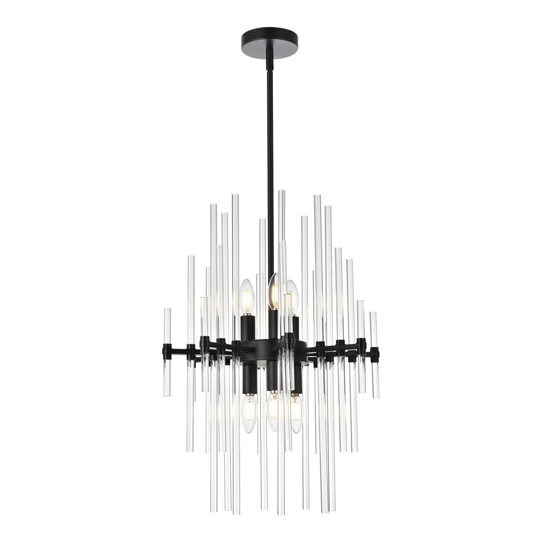 Sienna Crystal Pendant in Black by Elegant