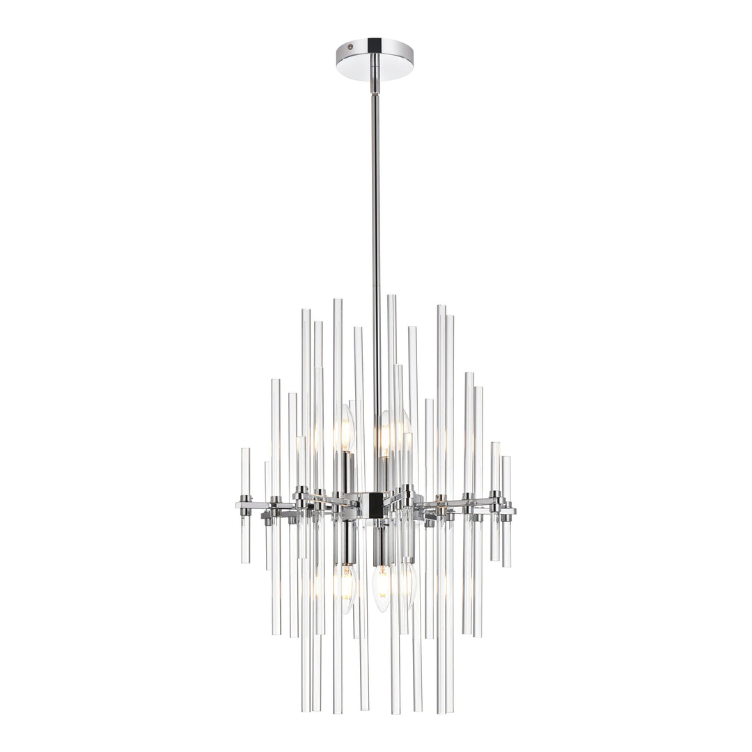 Sienna Crystal Pendant in Chrome by Elegant