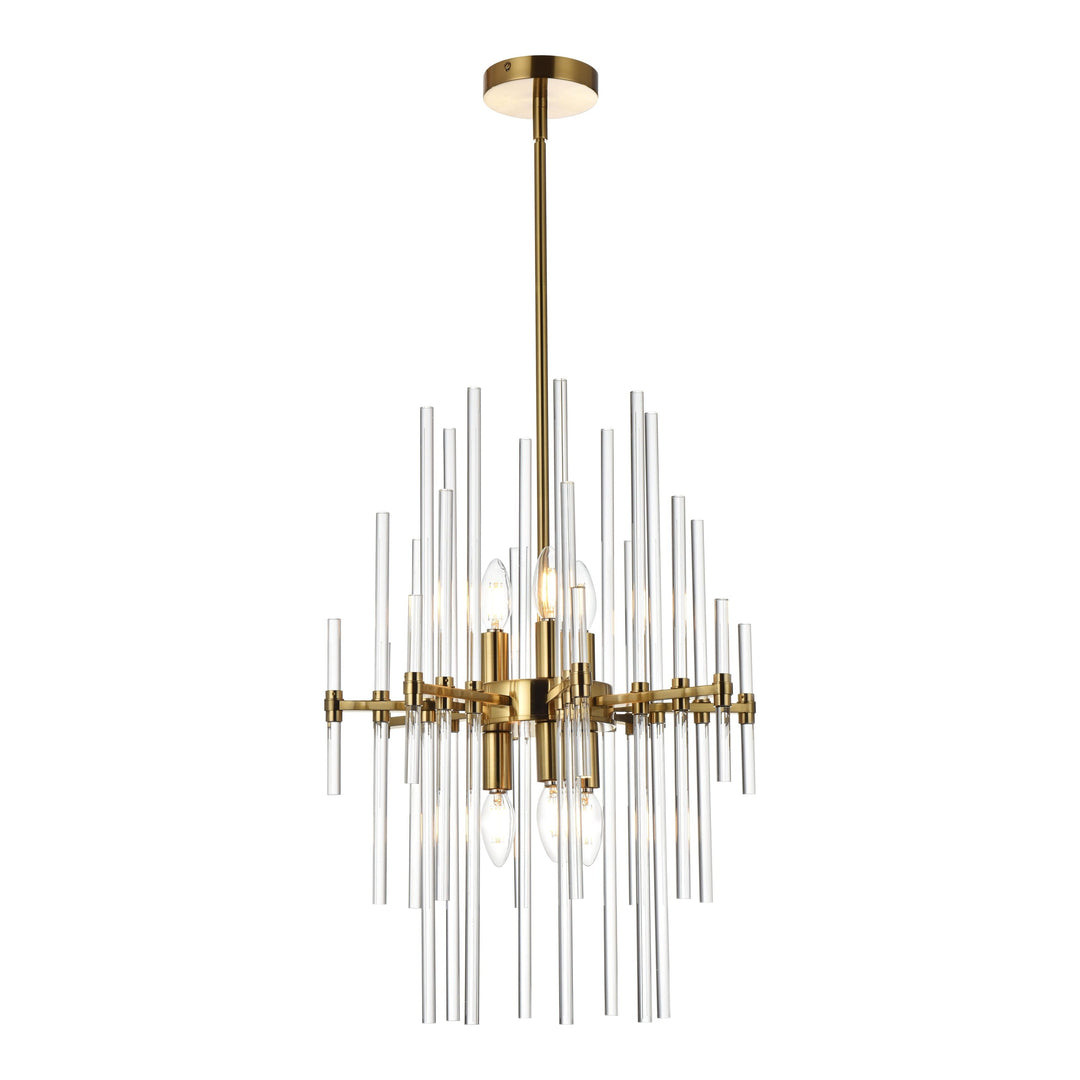 Sienna Crystal Pendant in Satin Gold by Elegant