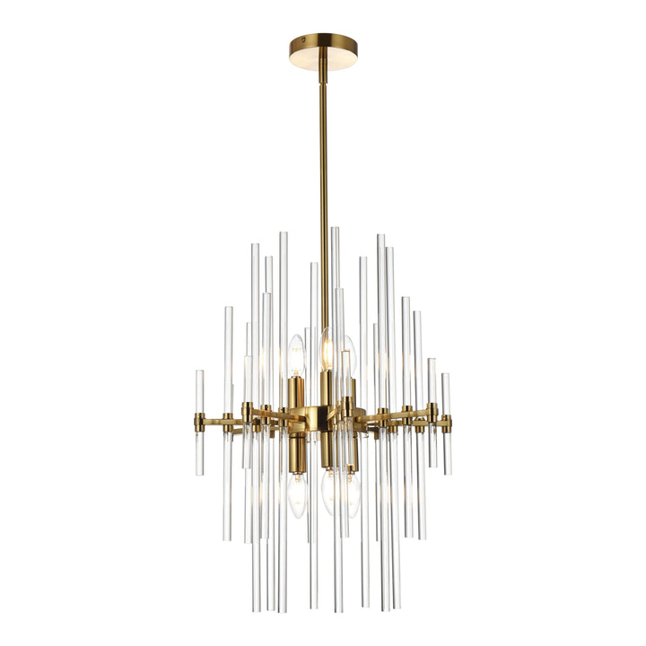 Sienna Crystal Pendant in Satin Gold by Elegant