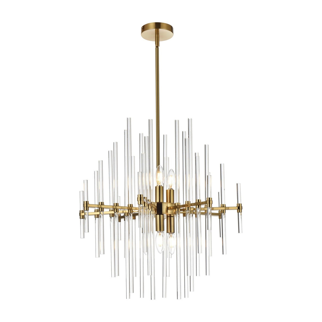 Sienna Crystal Pendant in Satin Gold by Elegant