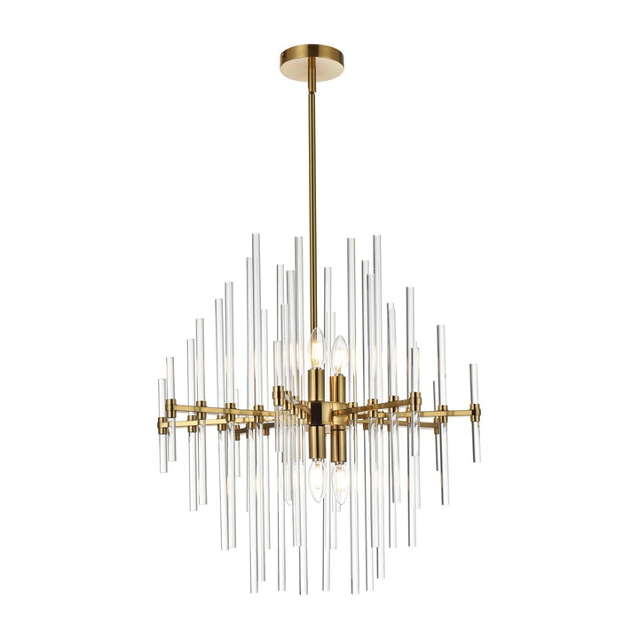 Sienna Crystal Pendant in Satin Gold by Elegant
