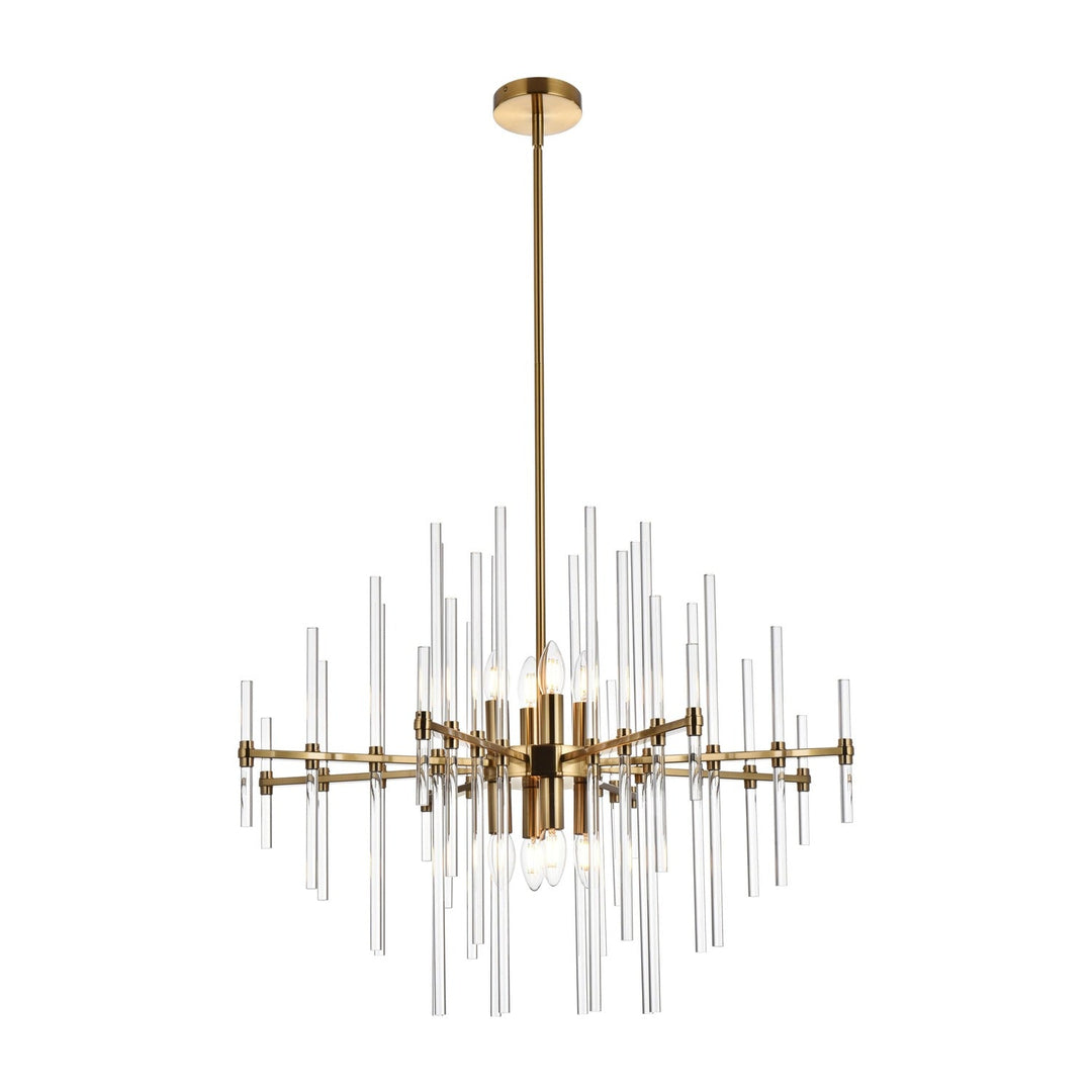 Sienna Crystal Pendant in Satin Gold by Elegant