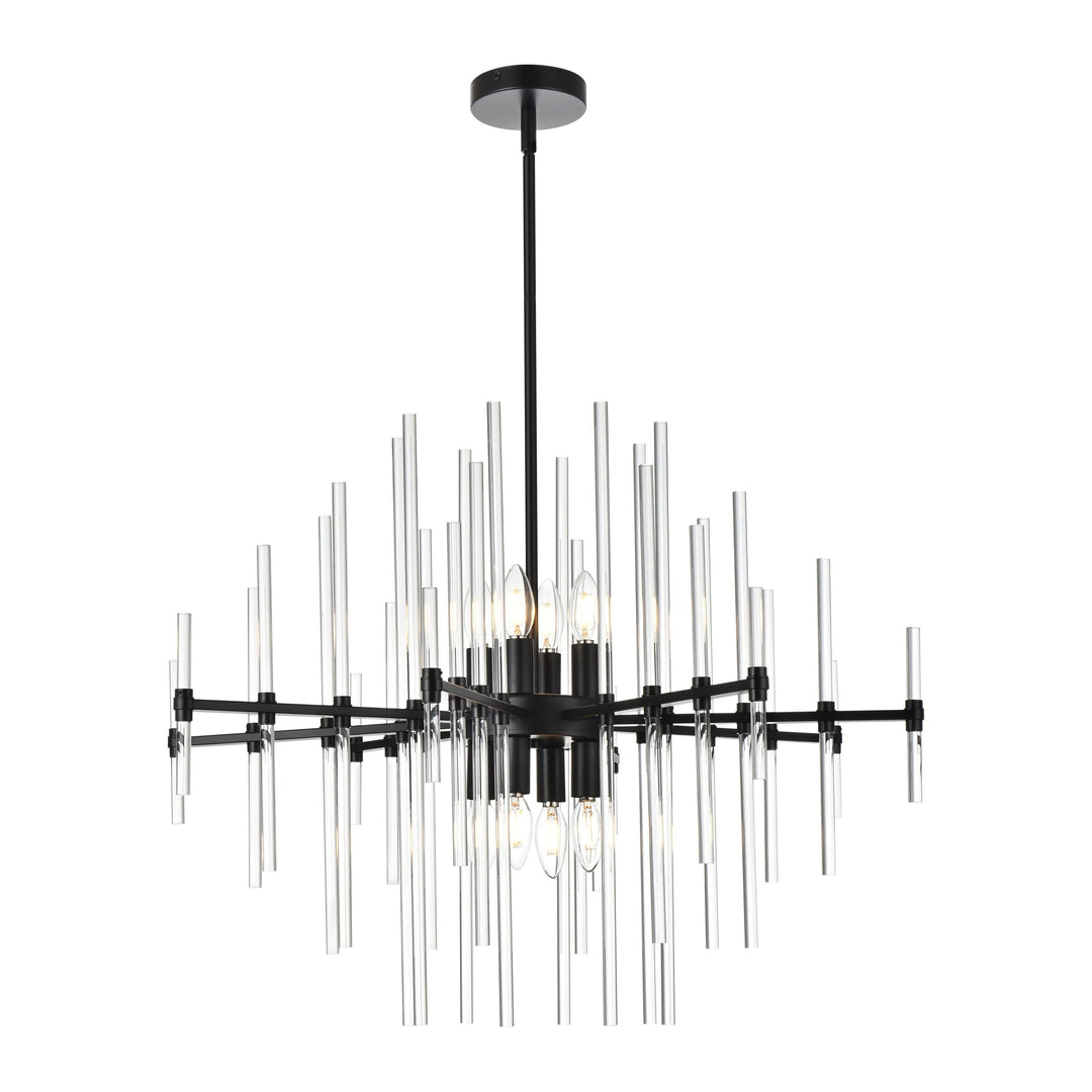 Sienna Crystal Pendant in Black by Elegant