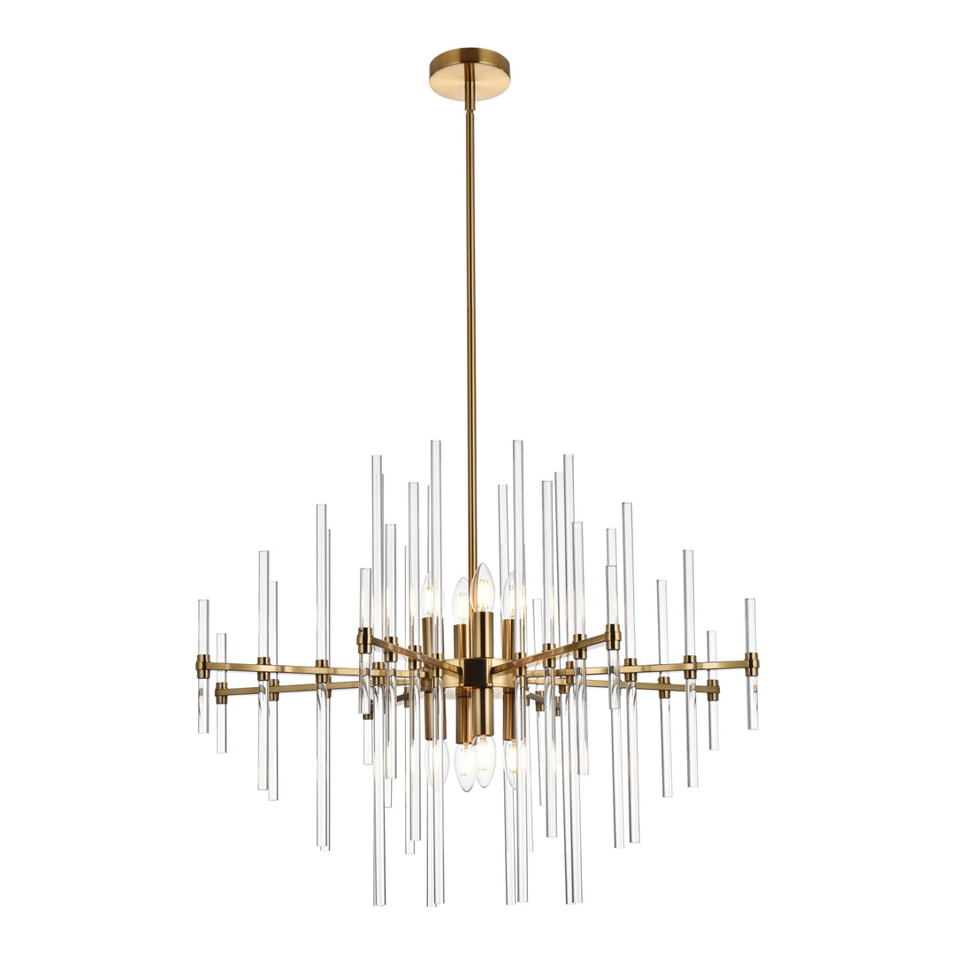 Sienna Crystal Pendant in Satin Gold by Elegant