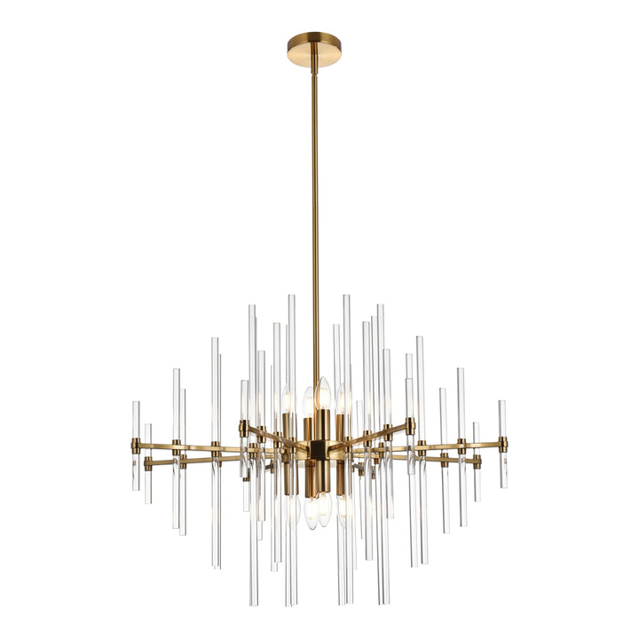 Sienna Crystal Pendant in Satin Gold by Elegant