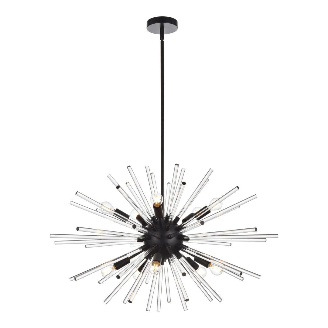 Sienna Crystal Pendant in Black by Elegant