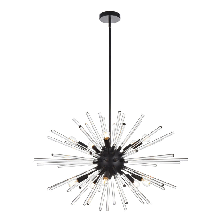 Sienna Crystal Pendant in Black by Elegant