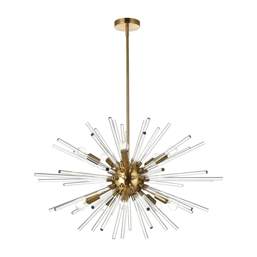 Sienna Crystal Pendant in Satin Gold by Elegant
