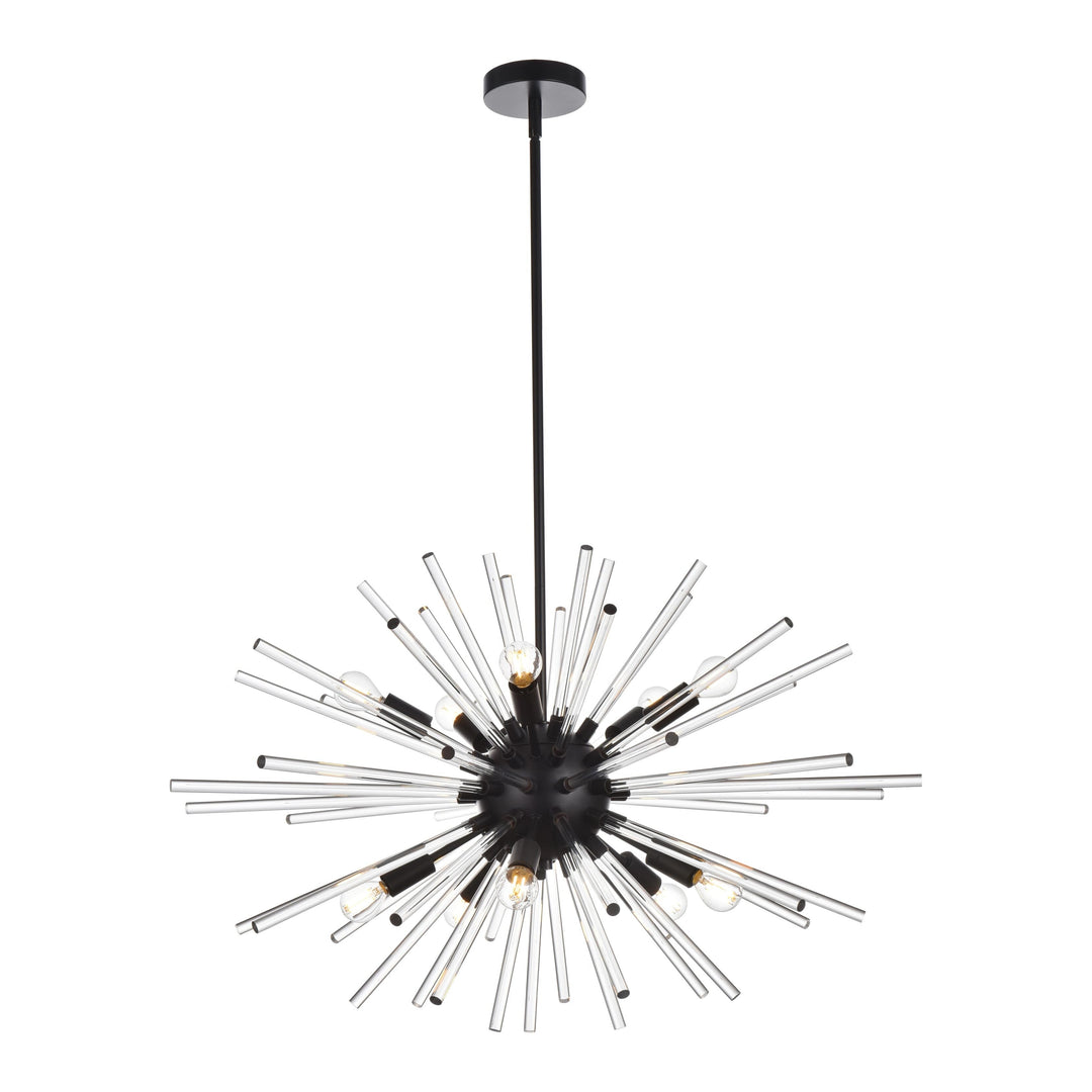 Sienna Crystal Pendant in Black by Elegant