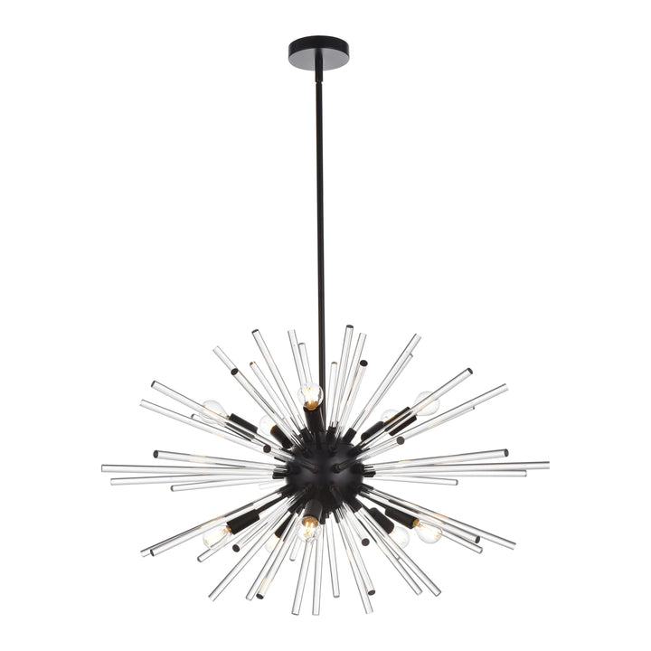 Sienna Crystal Pendant in Black by Elegant