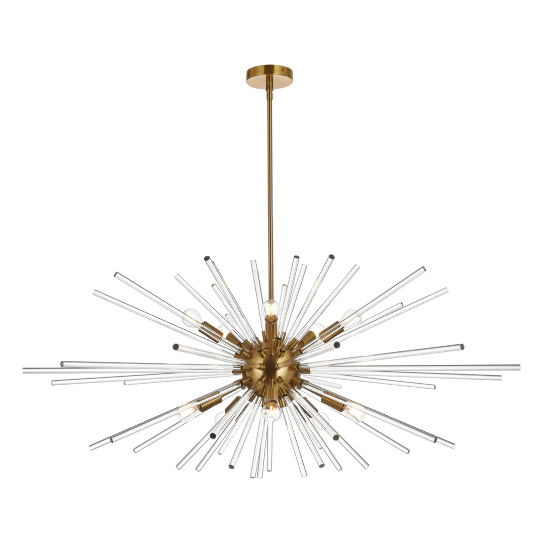 Sienna Crystal Pendant in Satin Gold by Elegant