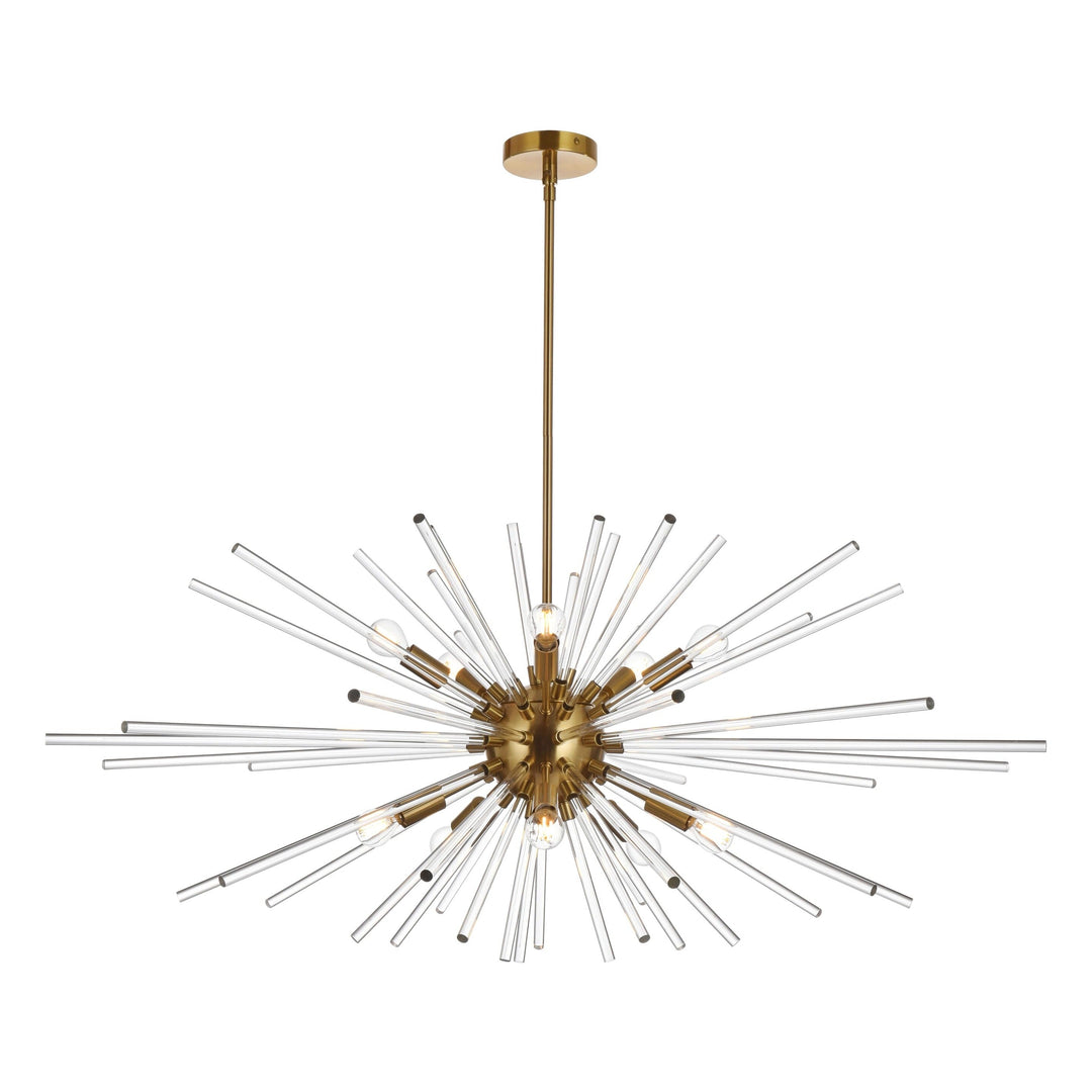 Sienna Crystal Pendant in Satin Gold by Elegant