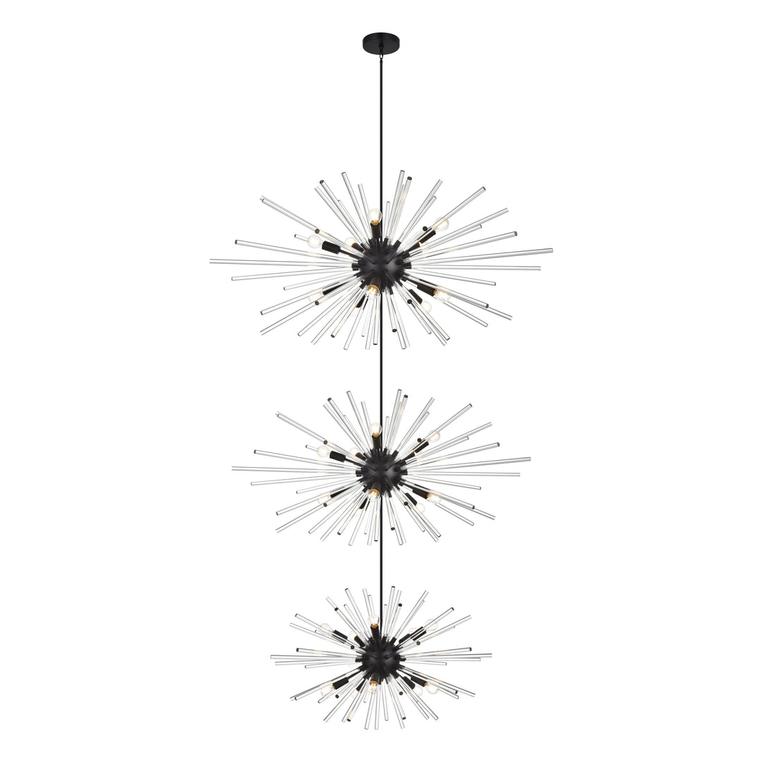 Sienna Crystal Chandelier in Black by Elegant