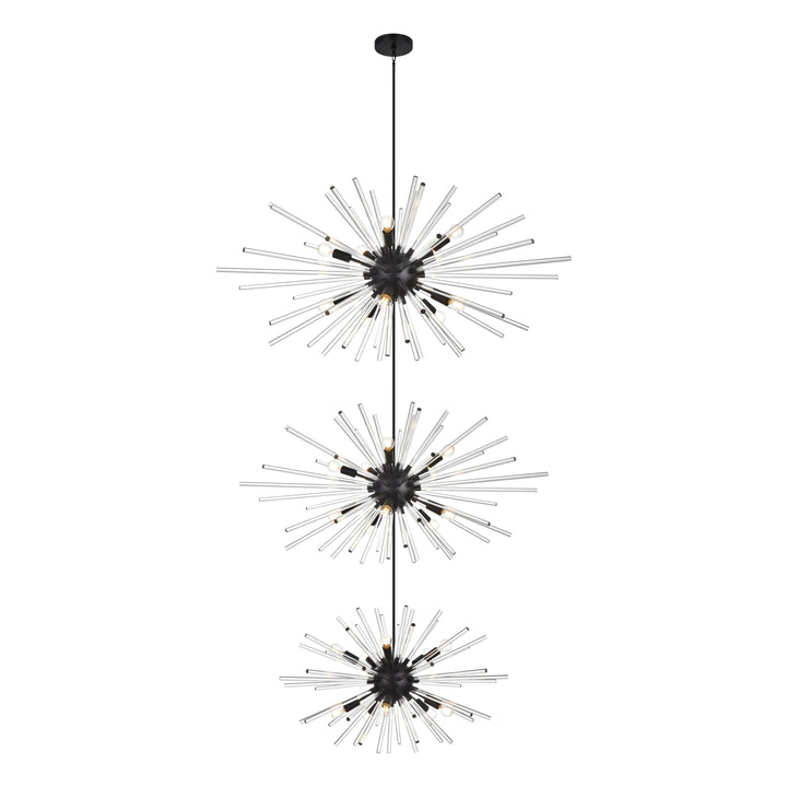 Sienna Crystal Chandelier in Black by Elegant