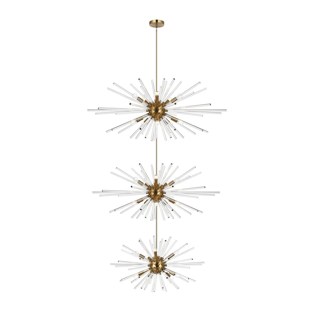 Sienna Crystal Chandelier in Satin Gold by Elegant