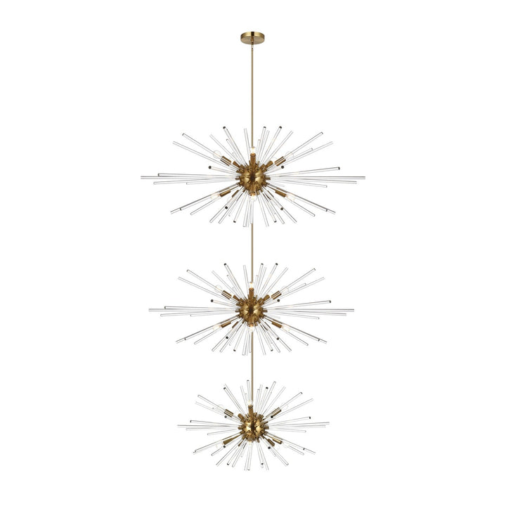Sienna Crystal Chandelier in Satin Gold by Elegant