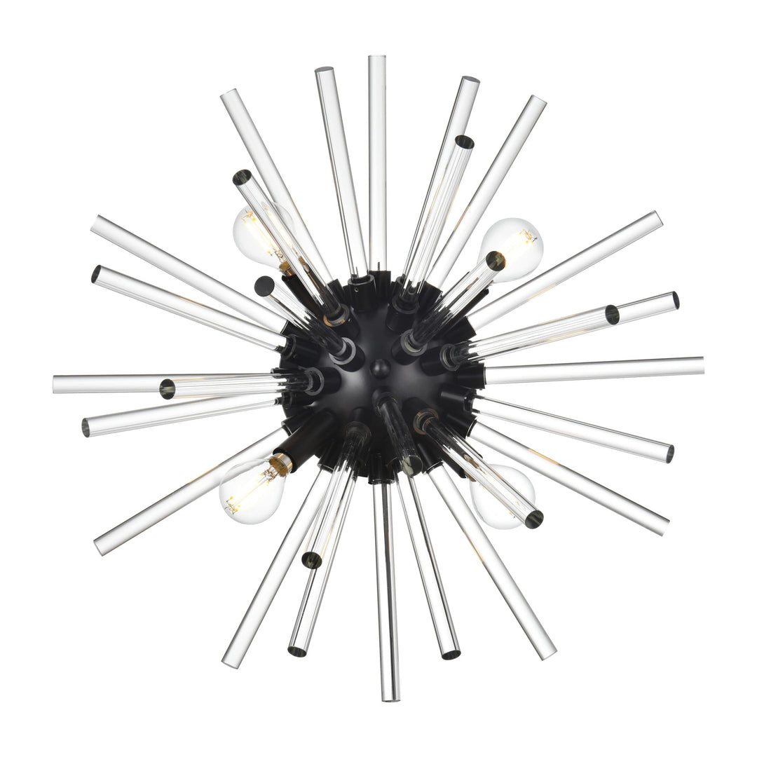 Sienna Crystal Wall Sconce in Black by Elegant