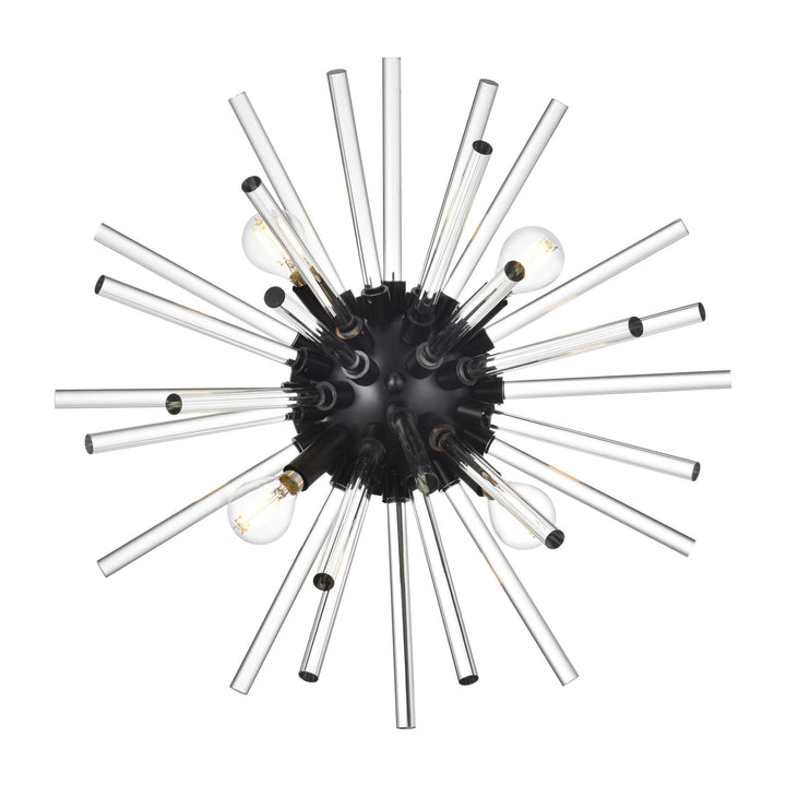 Sienna Crystal Wall Sconce in Black by Elegant