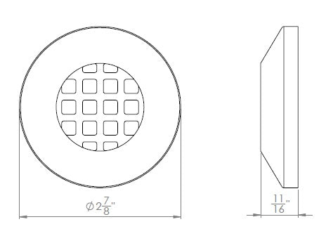 2" Surface Mount Round Louver