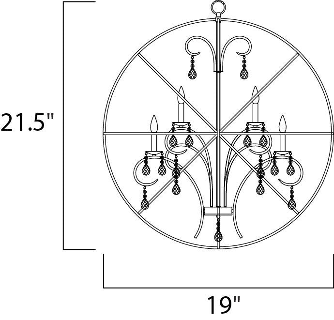 Orbit Pendant dimensions diagram